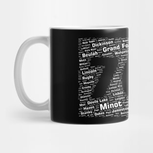 North Dakota Cities 701 Area Code Mug